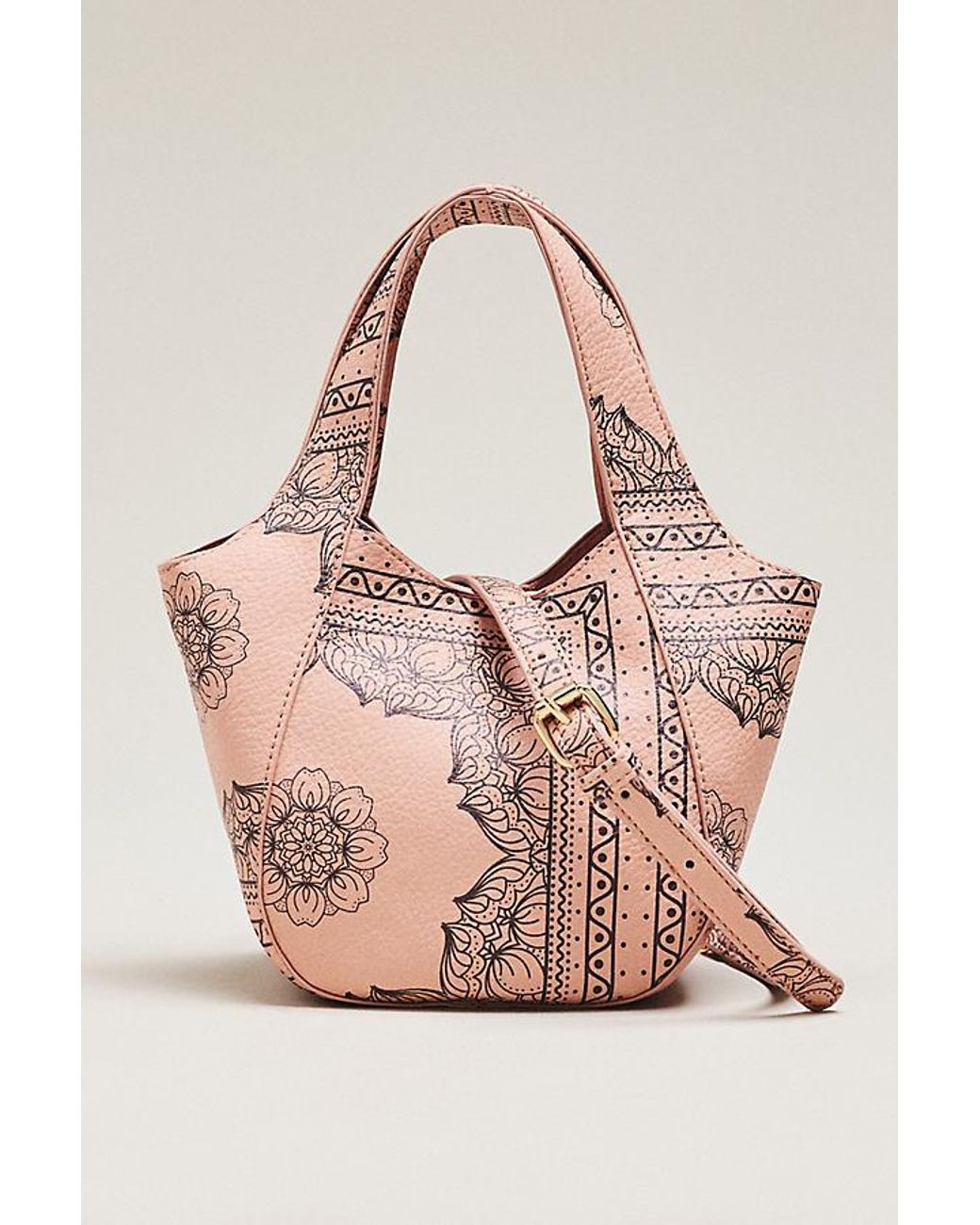 By Anthropologie Pink Sonia Mini Slouchy Tote Bag