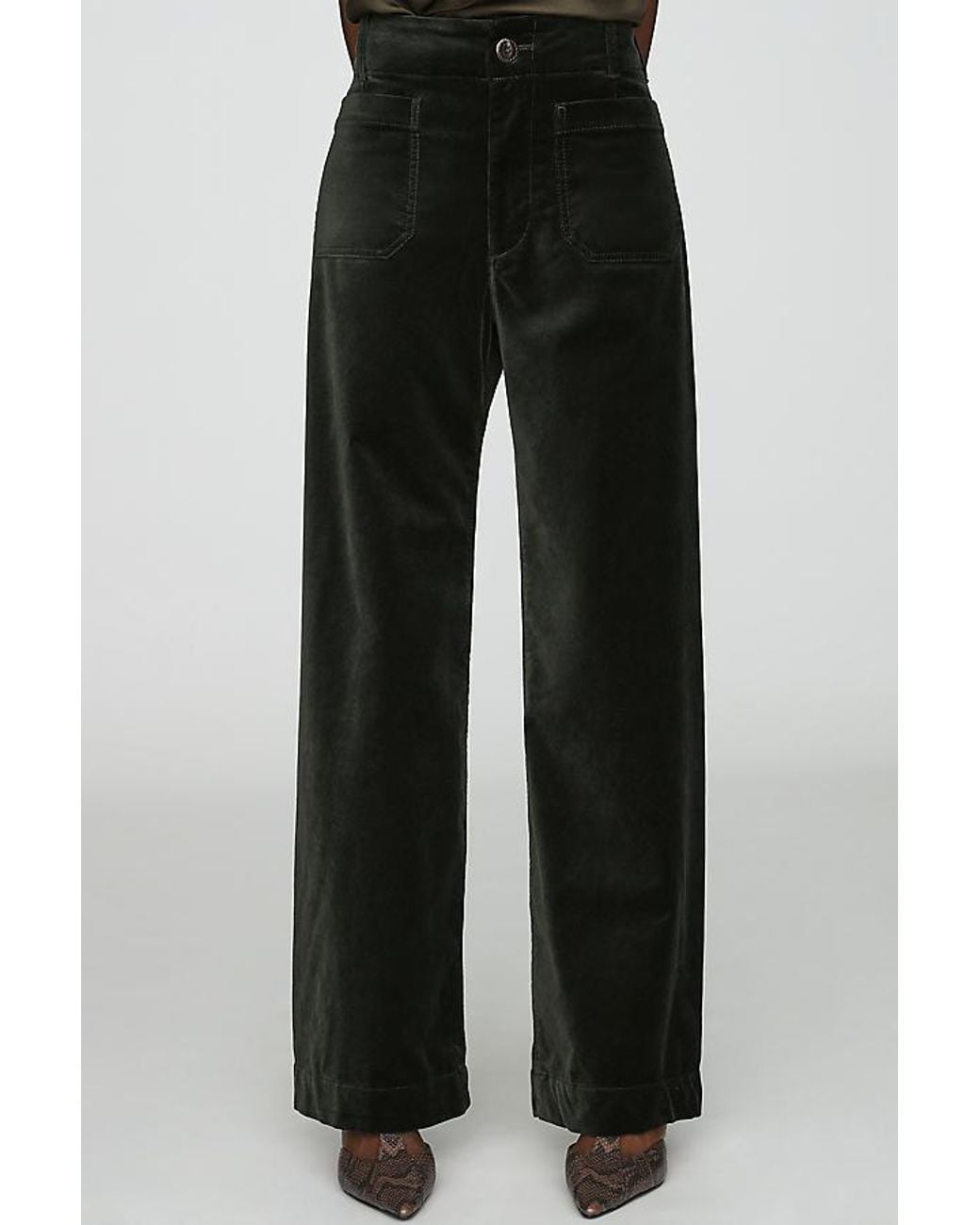 Maeve Multicolor The Colette Full-Length Velvet Trousers By