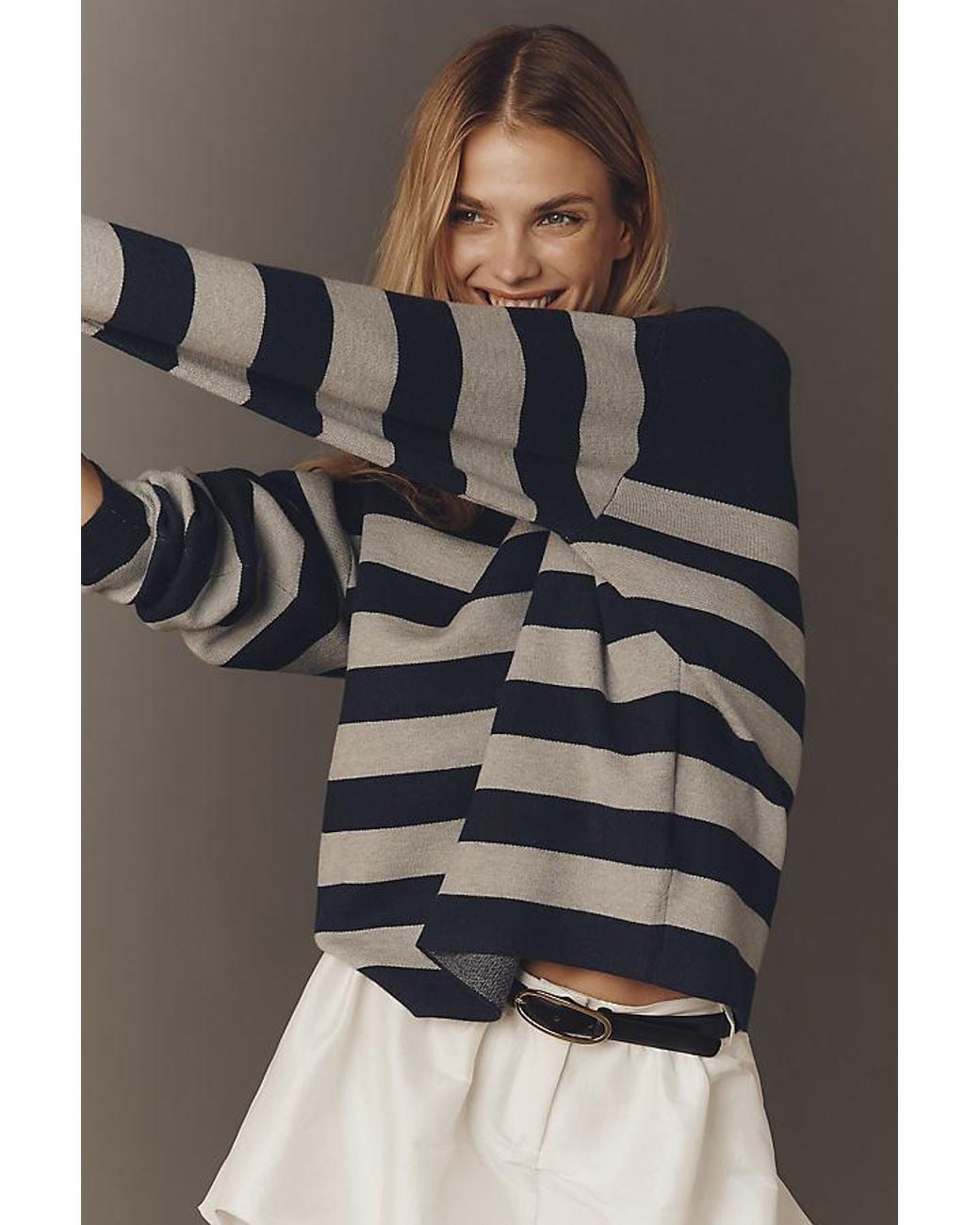 Maeve Gray Carys Mock-Neck Jumper