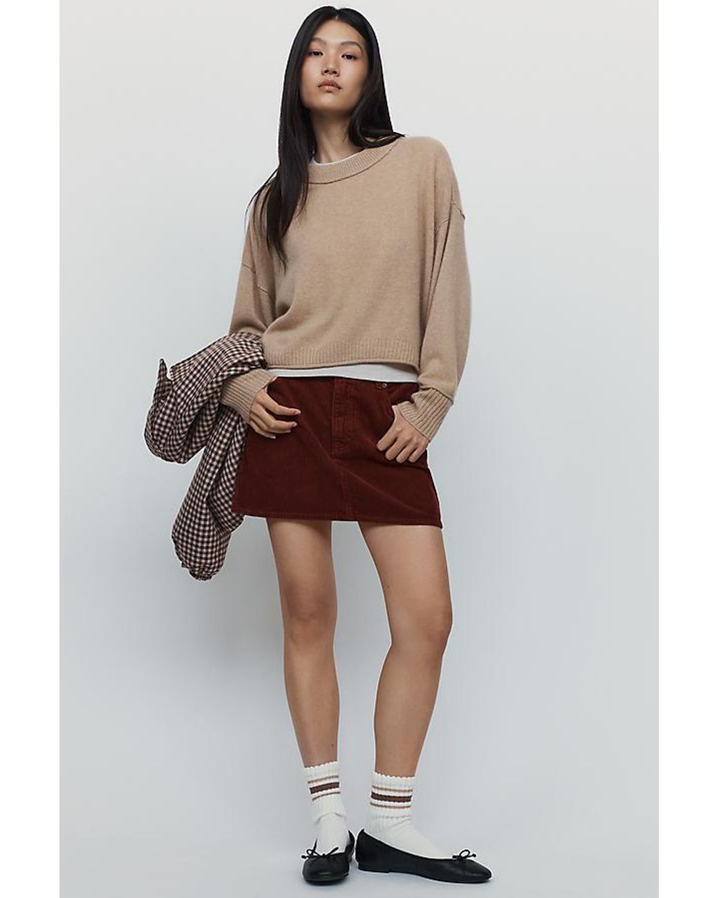 By Anthropologie Multicolor The Goldie Cashmere Long-Sleeve Crew-Neck Jumper