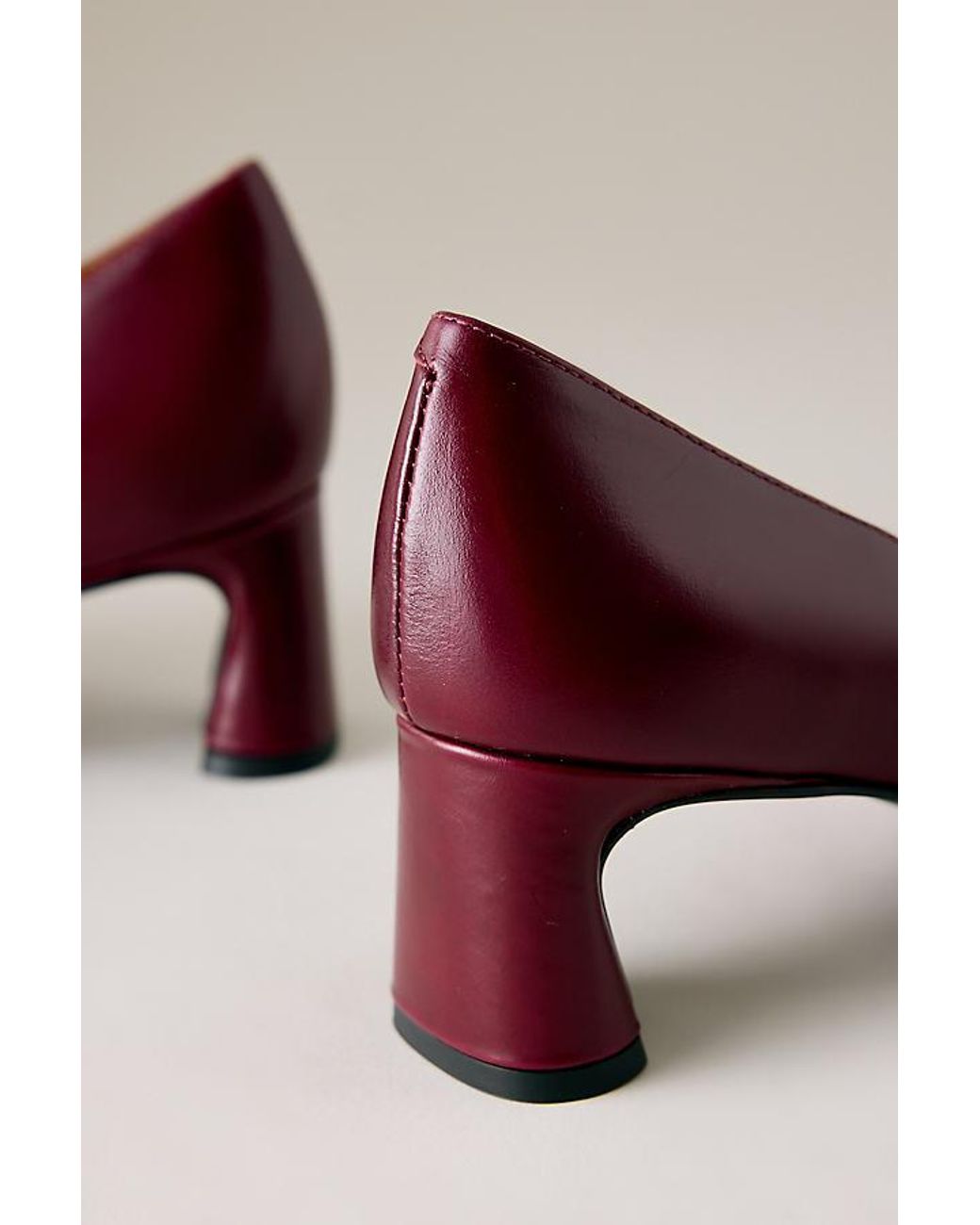 Maeve Brown Mini Buckle Pumps