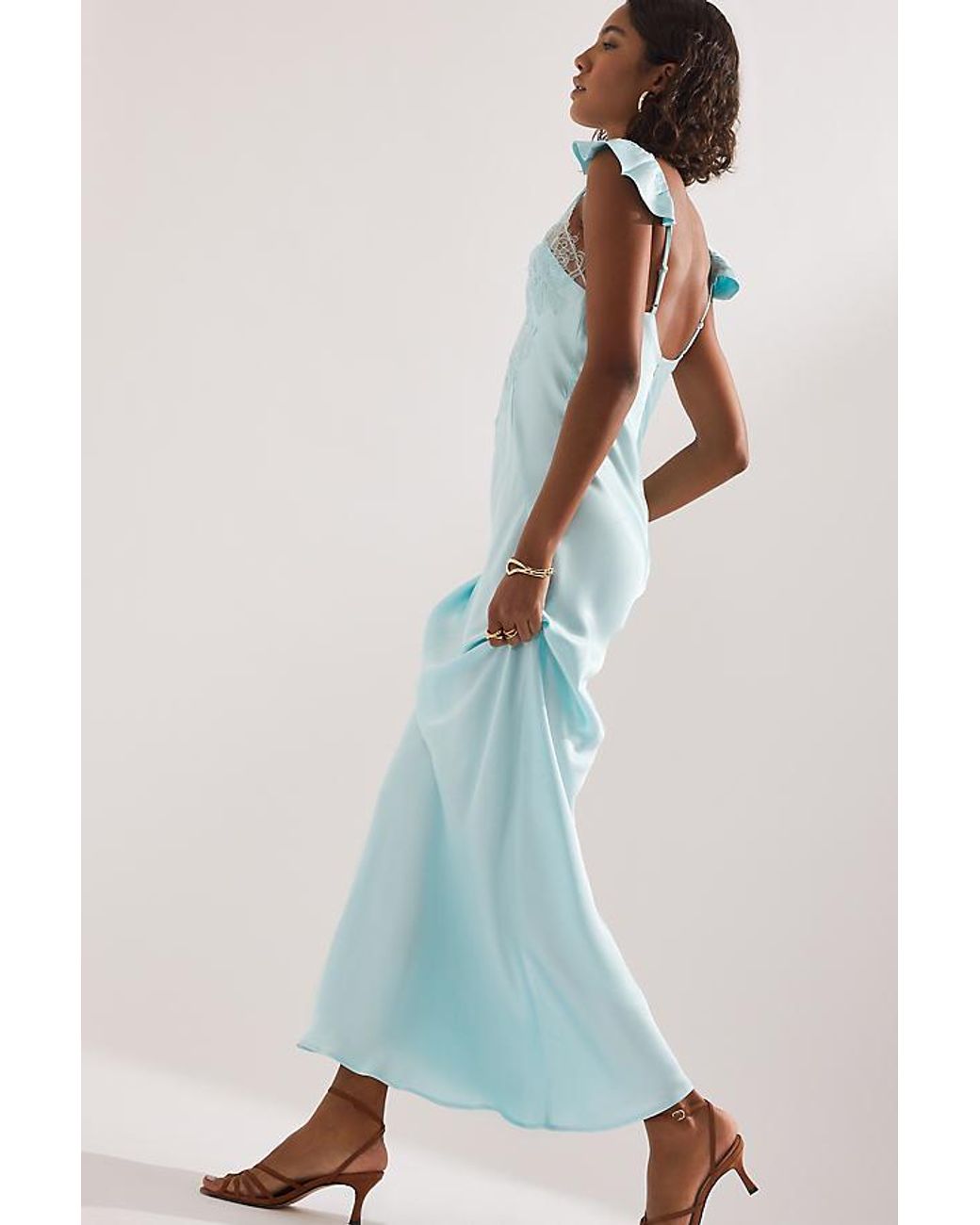 Bardot White Ivy Lace Detail Maxi Dress