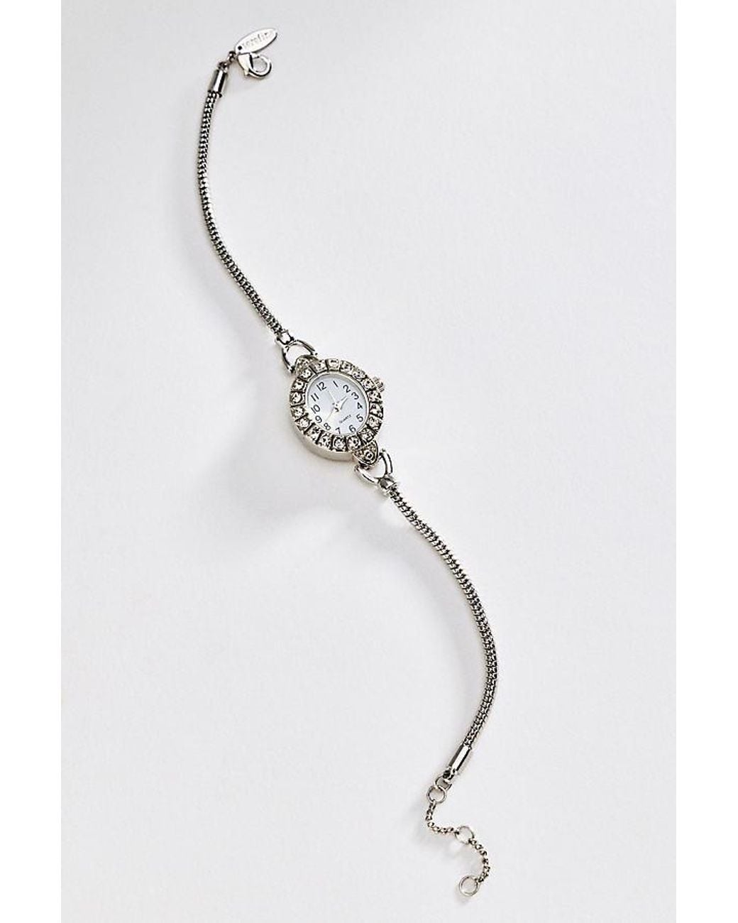 By Anthropologie Metallic Circle Glitz Wrap Watch