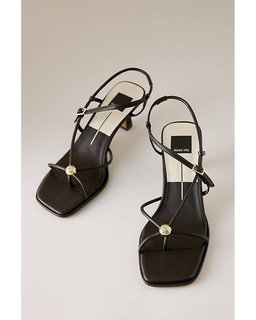 Dolce Vita Metallic Mylee Strappy Kitten Heels