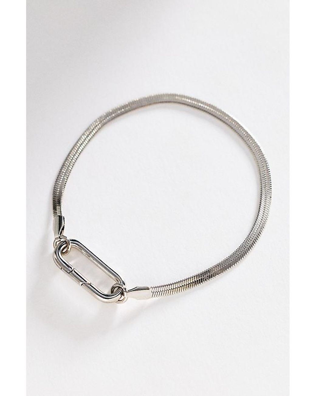 By Anthropologie White Water-Resistant Herringbone Bracelet