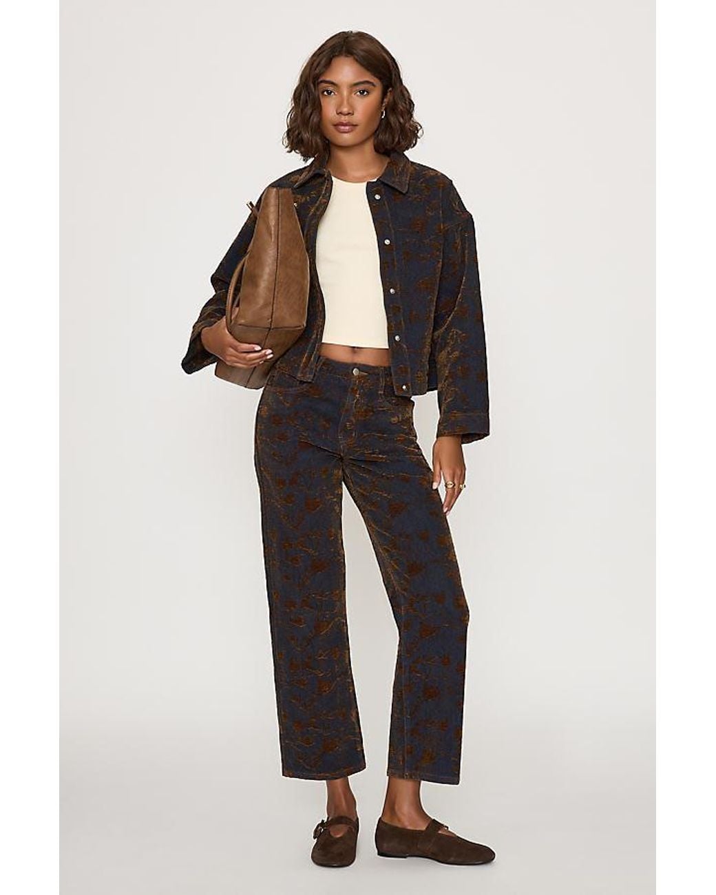 The Tiny Big Sister Black Maru Jacquard Straight-Leg Jeans