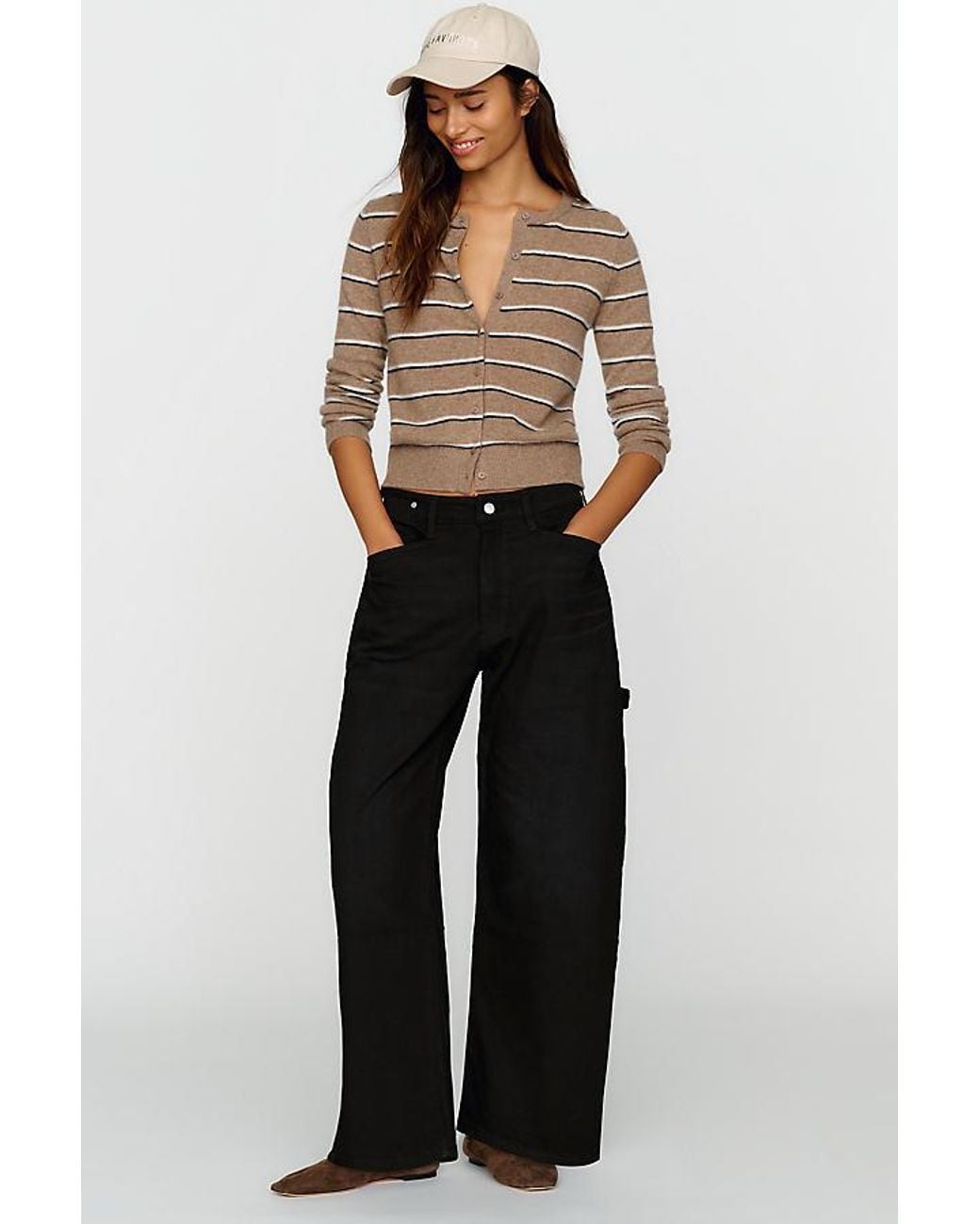 Pilcro Blue The Kayden High-Rise Carpenter Barrel-Leg Jeans By