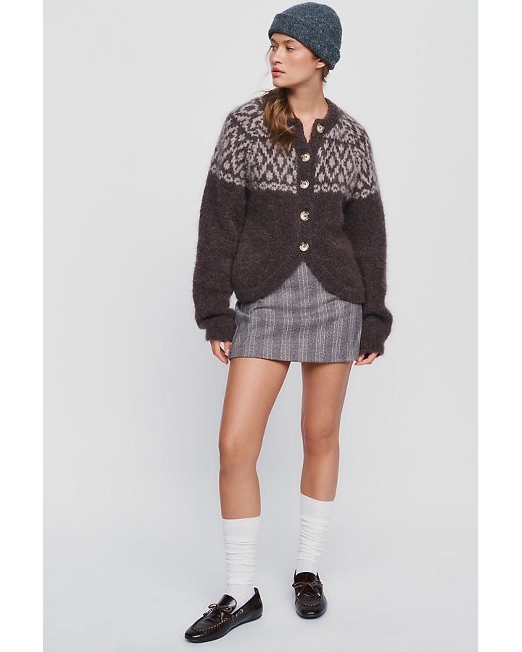 By Anthropologie Natural Sheer Over-The-Knee Cable Knit Socks