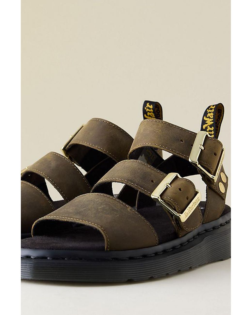 Dr. Martens Green Dr Martens Gryphon Quad Leather Sandals