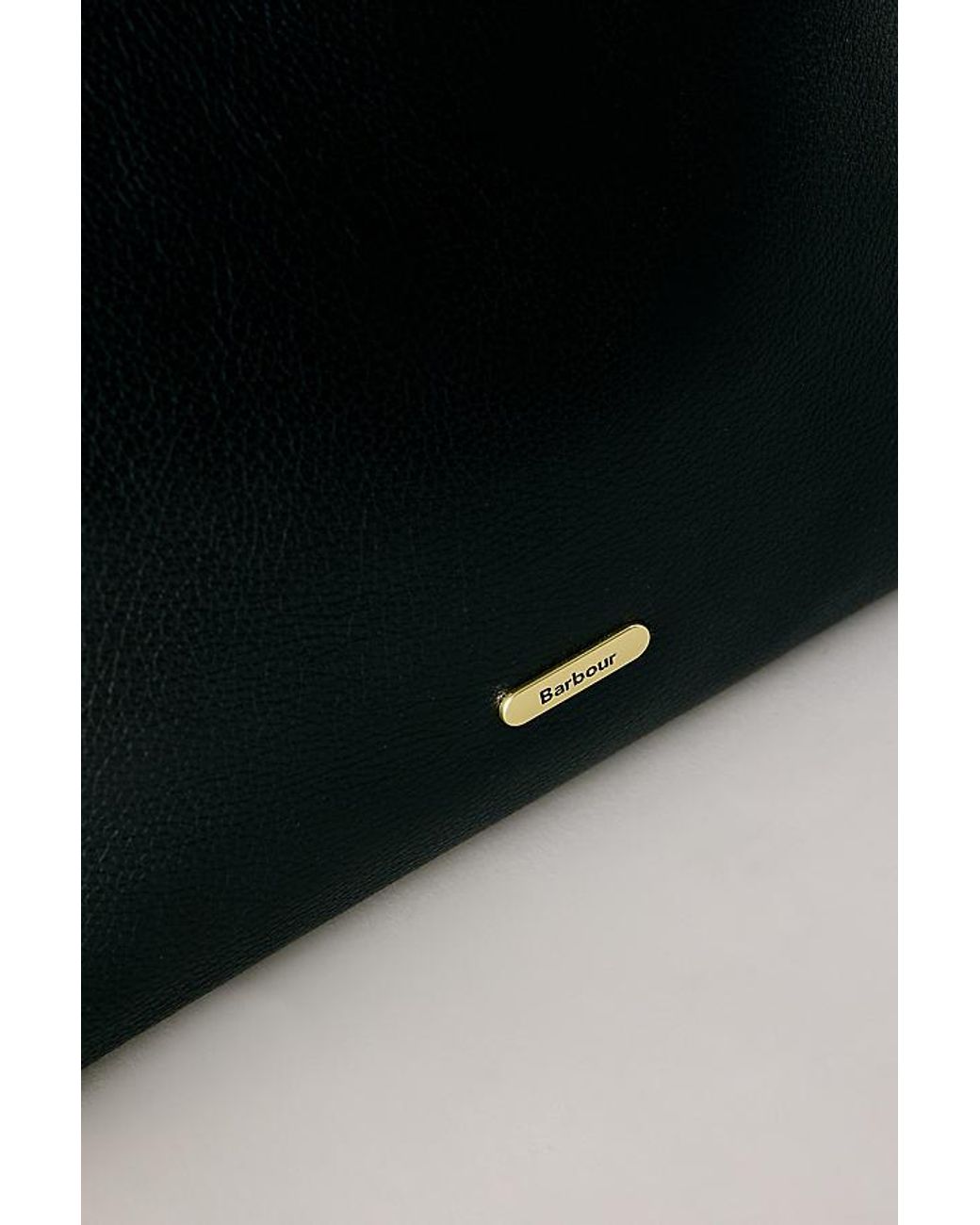 Barbour Black Alder Large Leather Tote Bag