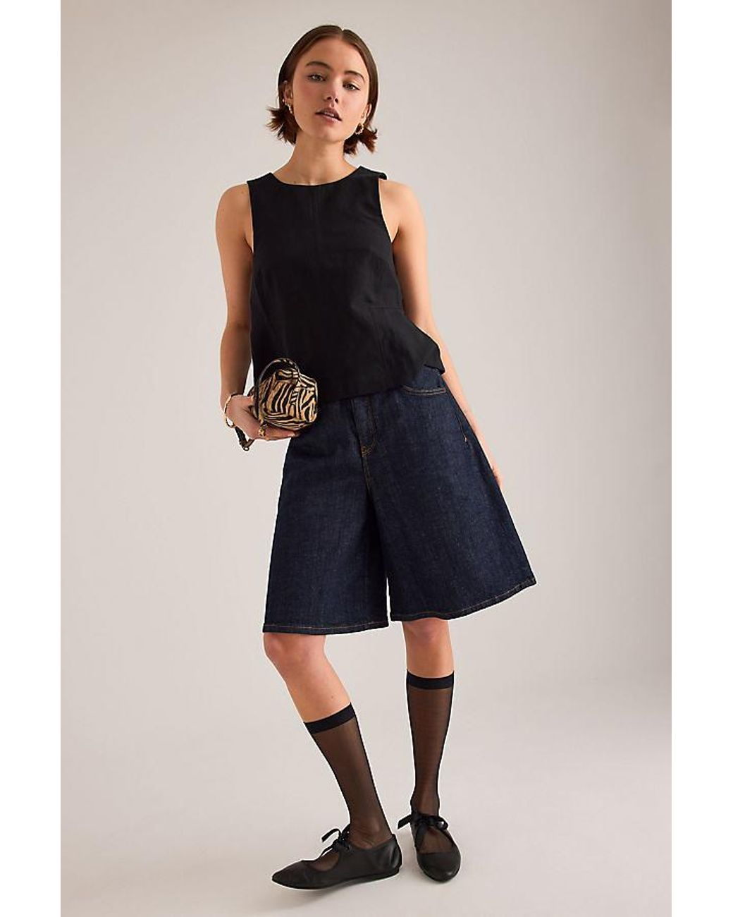 By Anthropologie Black Sheer Calf-Length Socks