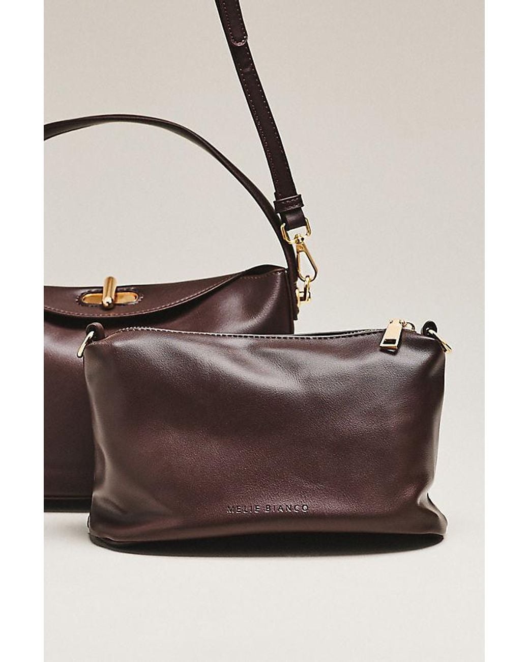 Melie Bianco Brown Lana Shoulder Bag
