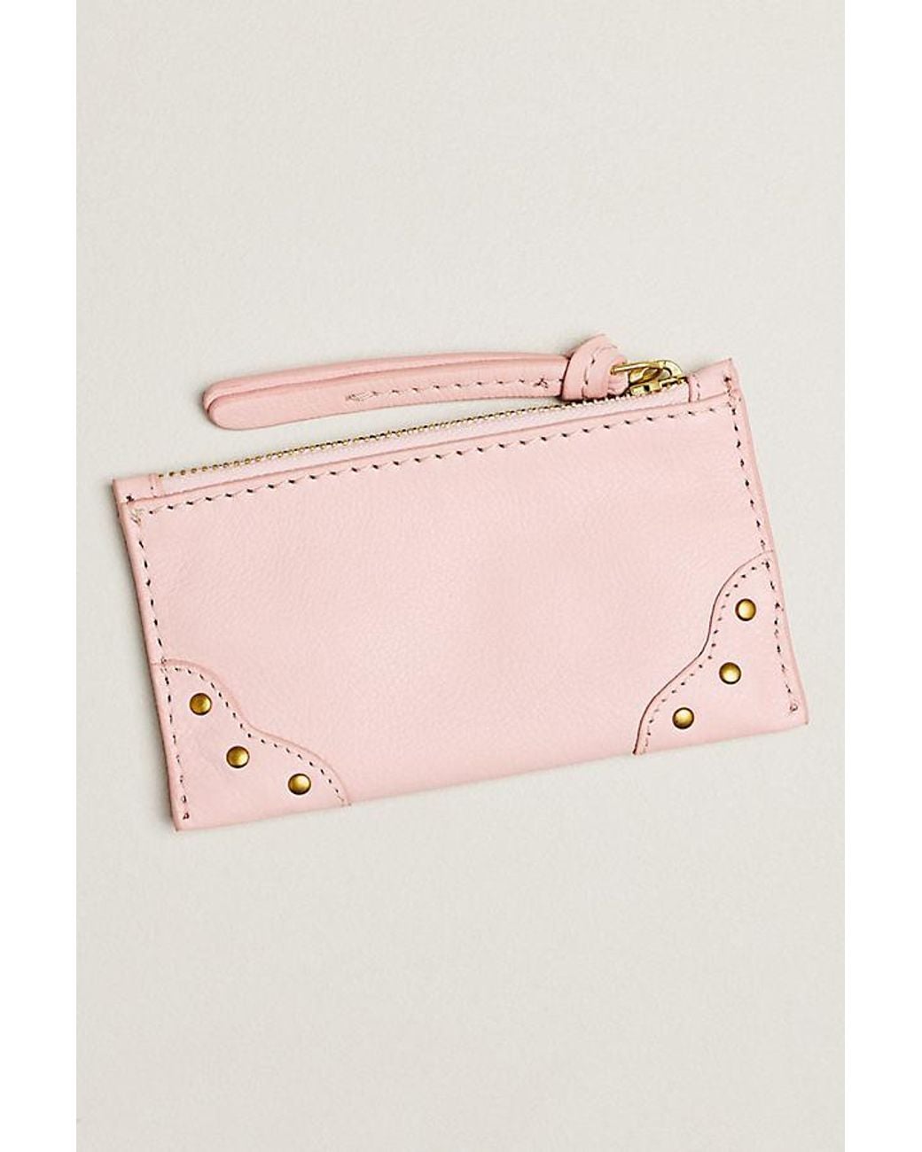 By Anthropologie Pink Arina Leather Card Case