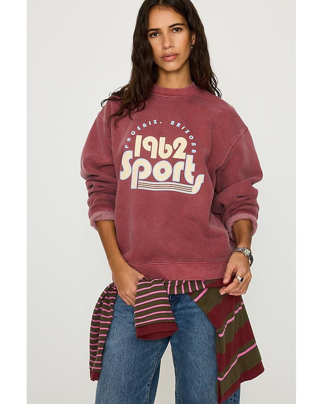 By Anthropologie Blue 1962 Sports Graphic Sweatshirt