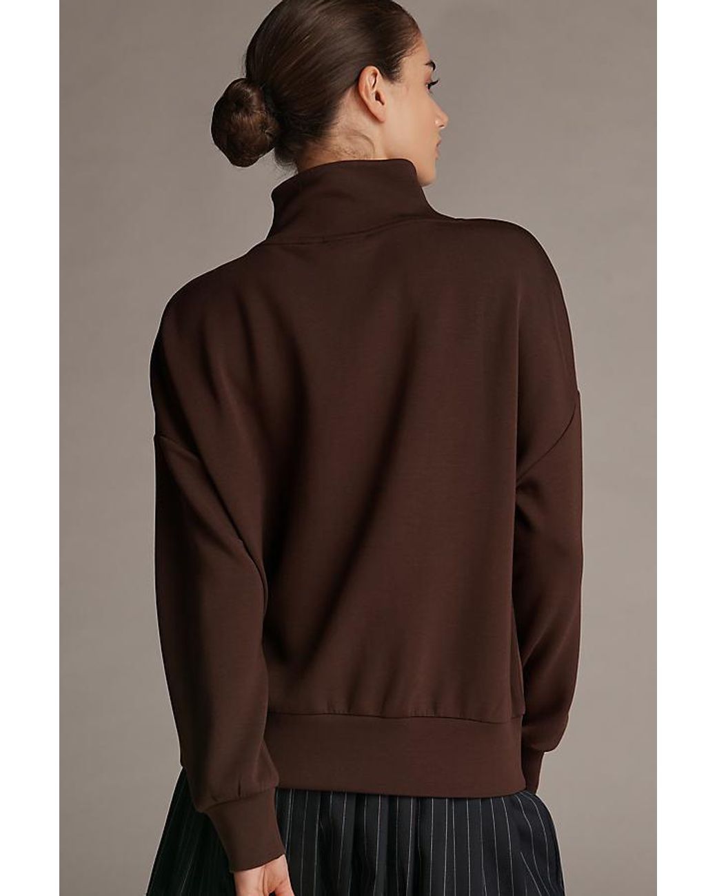 Varley Brown Hawley Half-Zip Sweatshirt