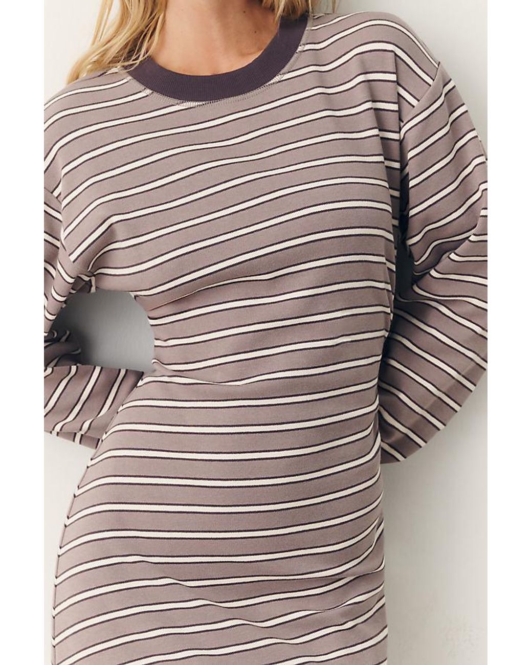 Daily Practice Gray Bleechers Long-Sleeve Mini Dress