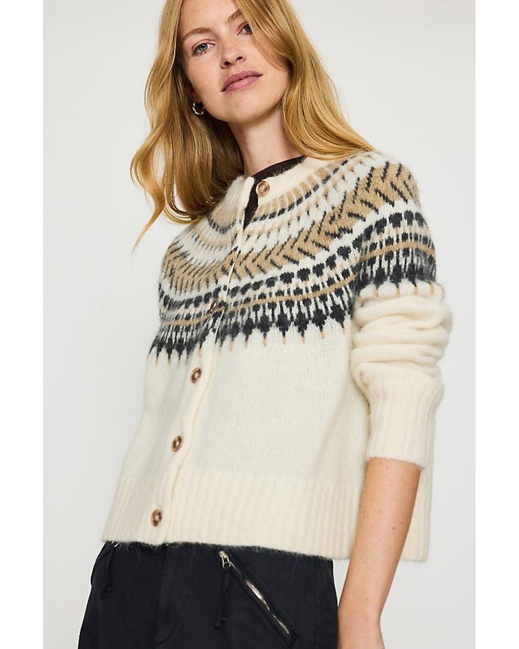 Barbour Natural Pauline Fair Isle Cardigan