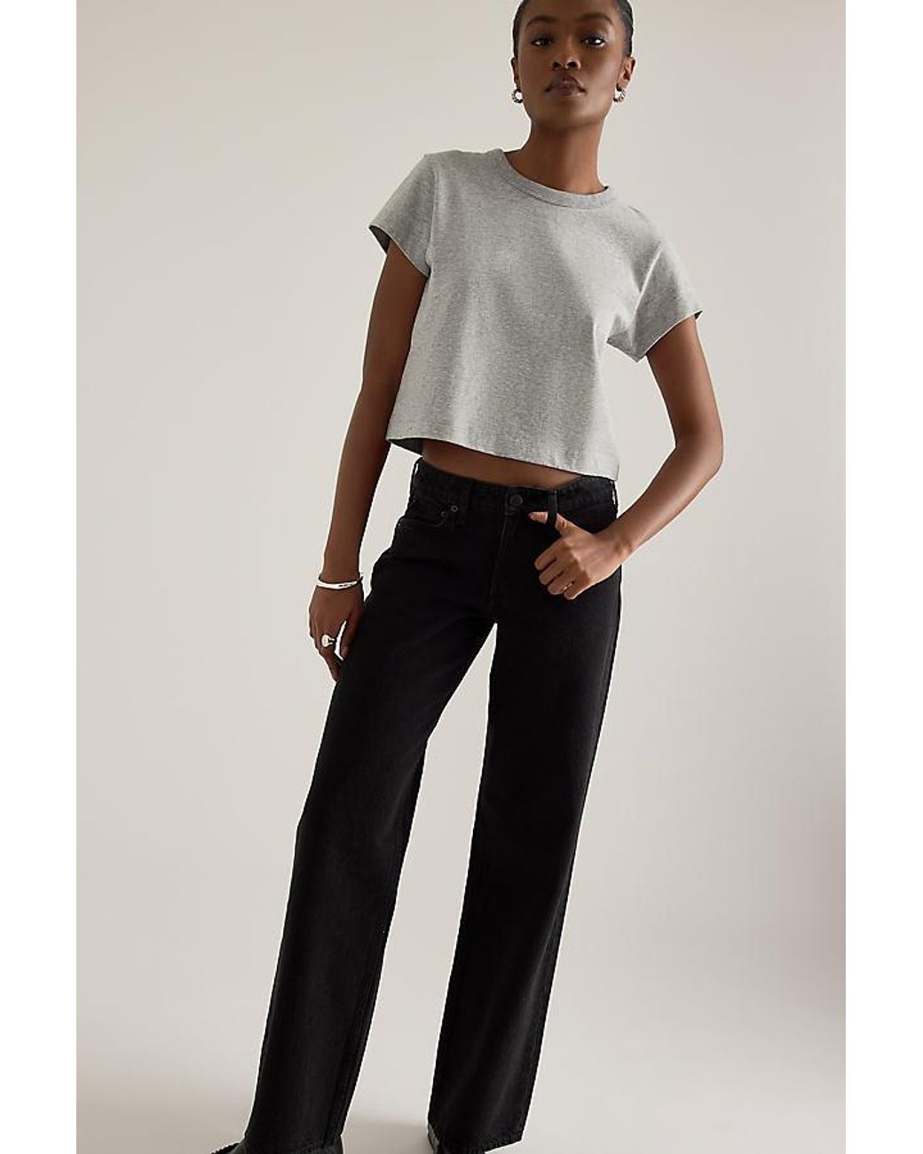 Rag & Bone Blue Cam Low-Rise Relaxed Straight Jeans
