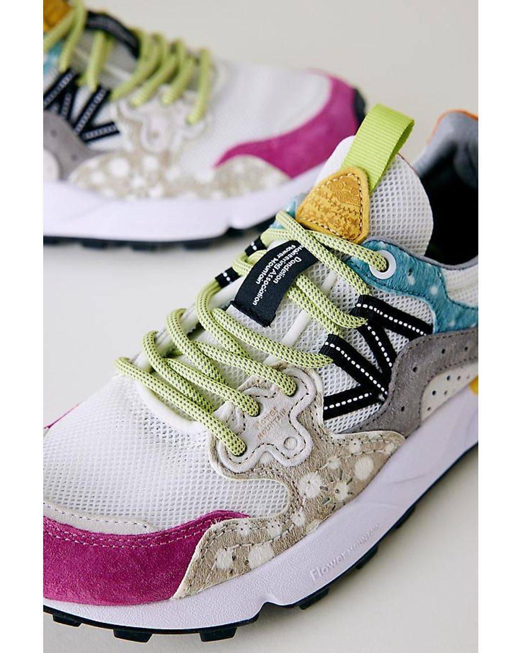 Flower Mountain Metallic Yamano 3 Suede Trainers