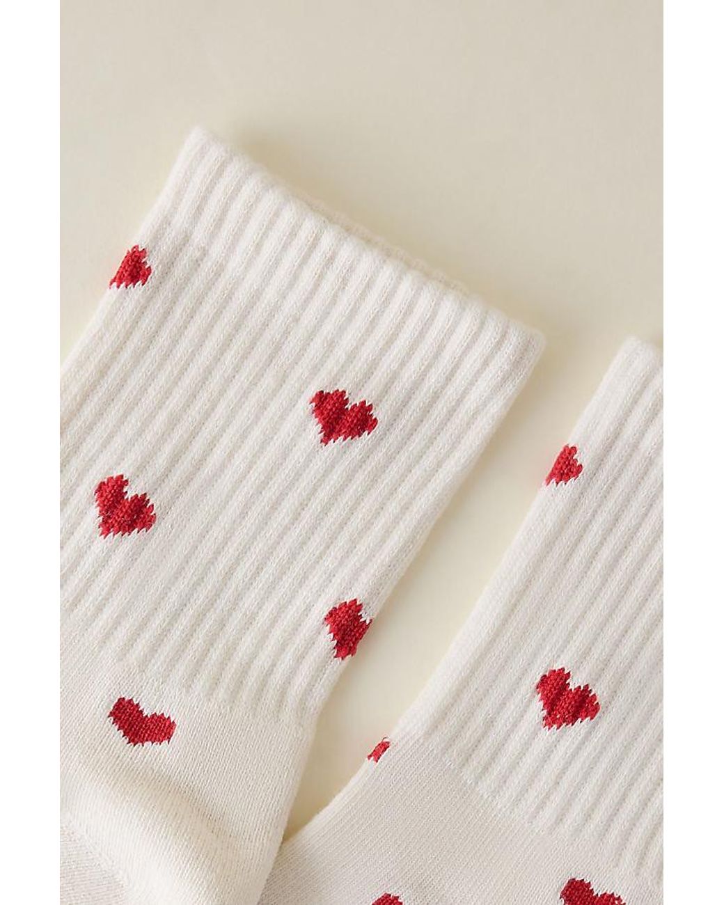 Anthropologie Natural Icon Heart Socks