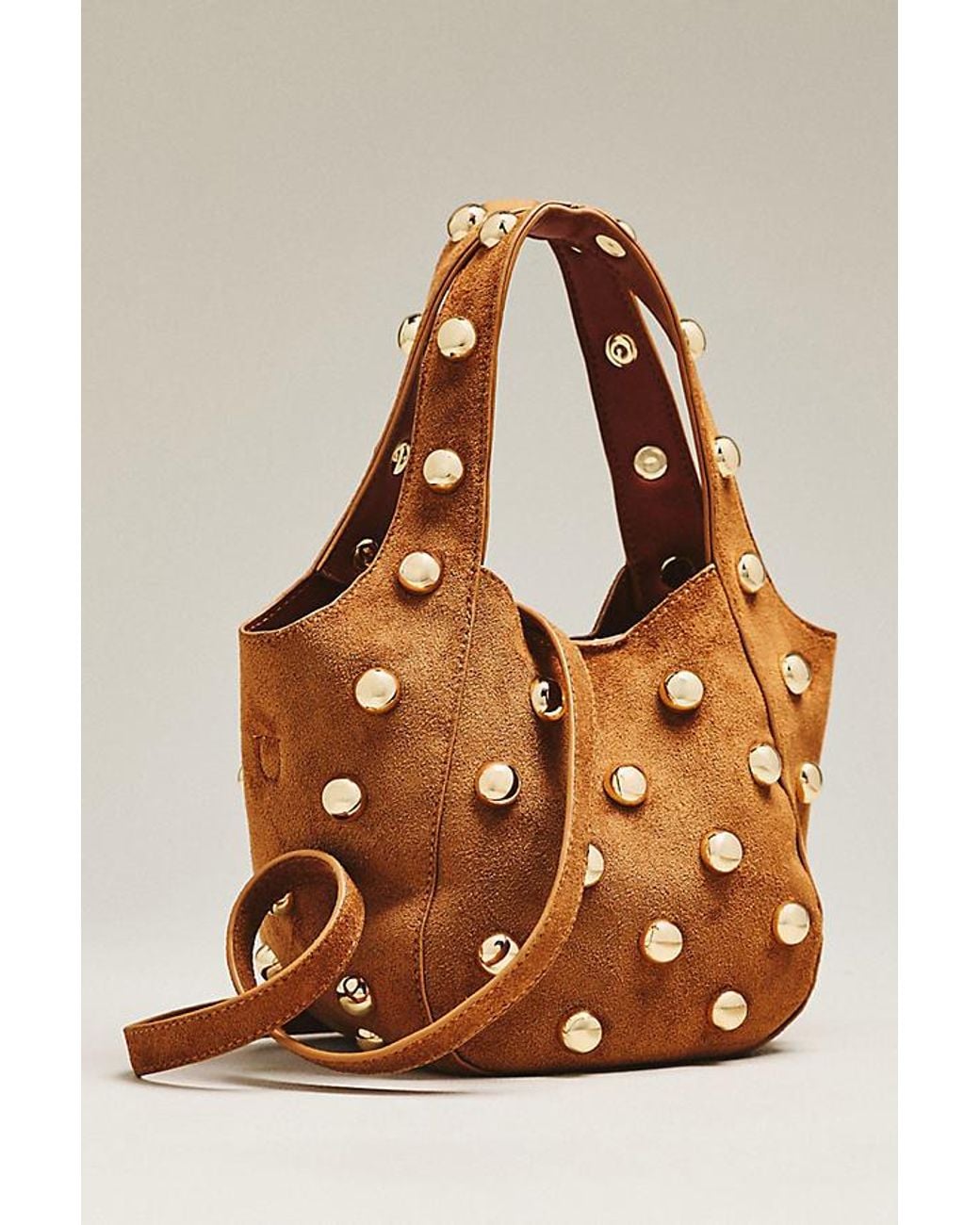 Anthropologie Brown By Sonia Faux-Suede Mini Slouchy Tote Bag