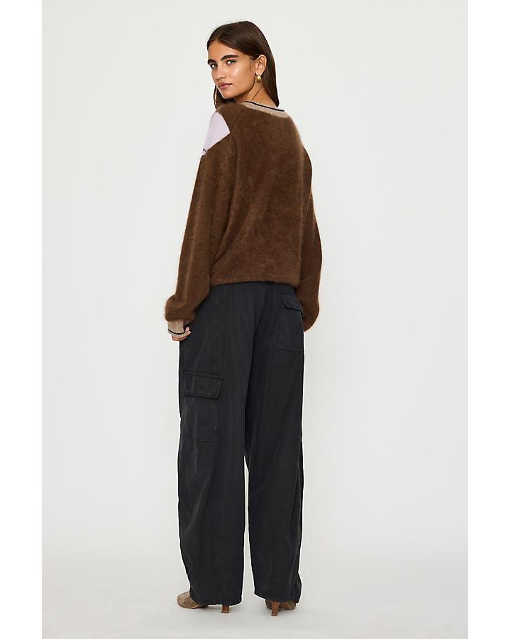 By Anthropologie Blue Bea Wide-Leg Cargo Pants
