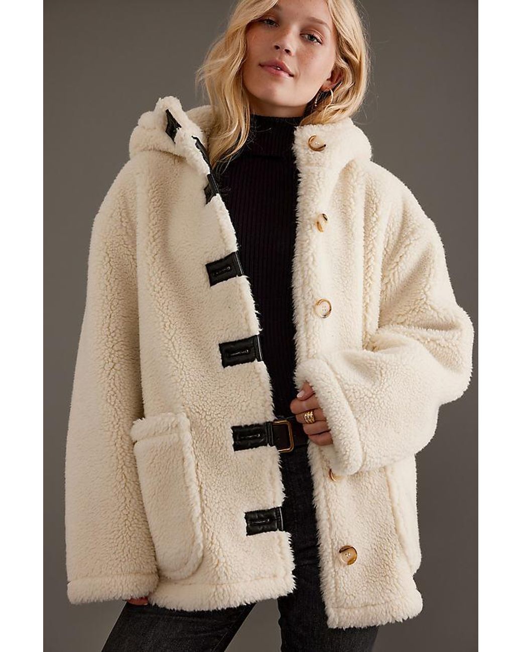 By Anthropologie Sherpa Hooded Jacket in White | Lyst UK By Anthropologie Sherpa Hooded Jacket in White | Lyst UK