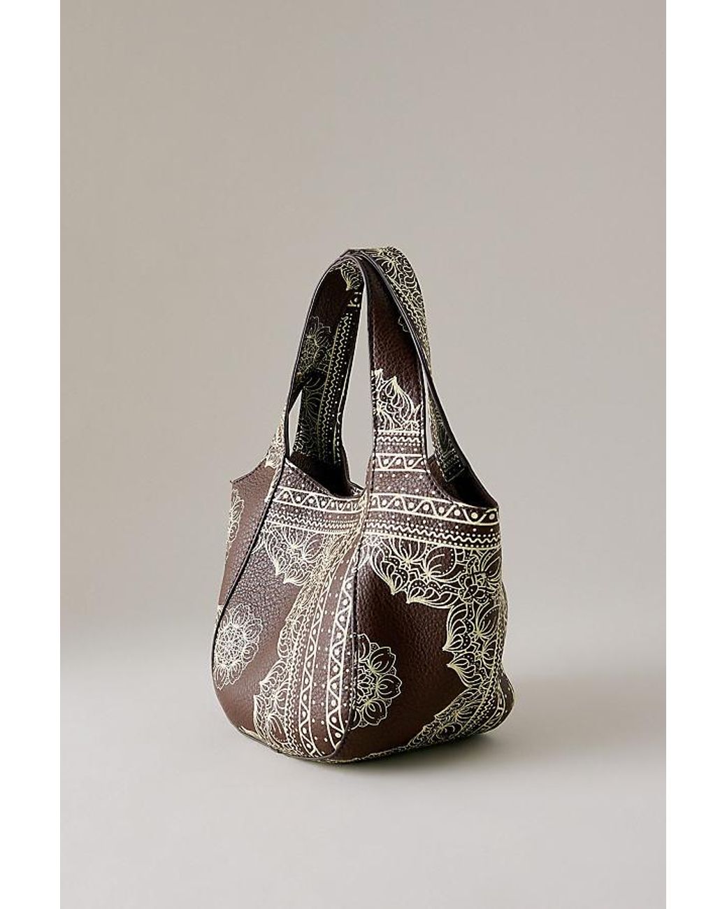 By Anthropologie Brown Sonia Mini Slouchy Tote Bag