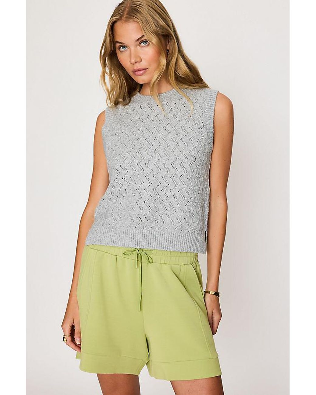 Varley Gray Hazen Knit Tank Top