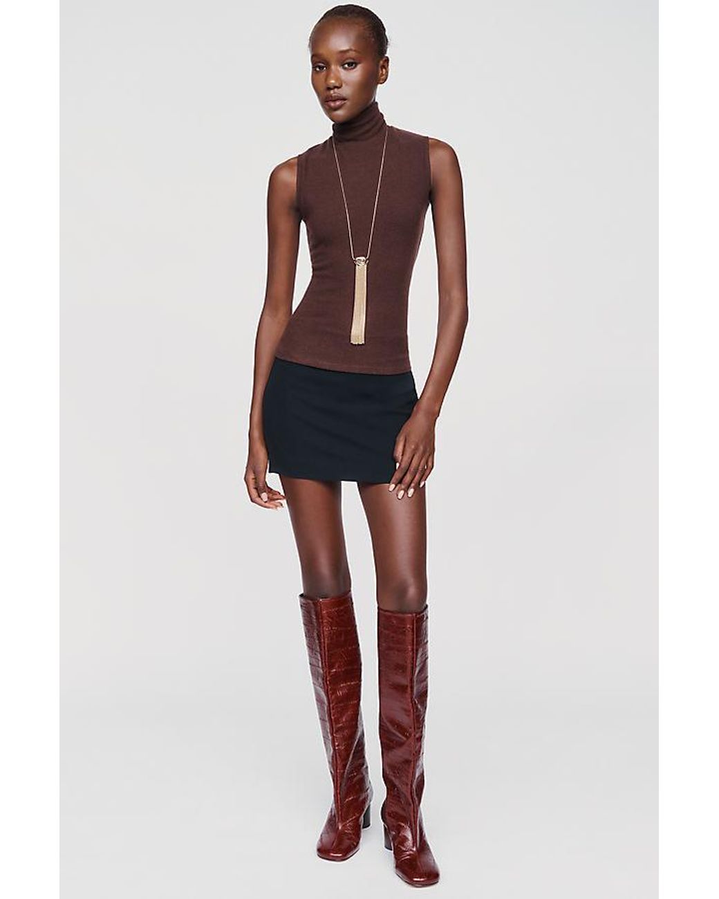 Maeve Brown Tall Straight Boots