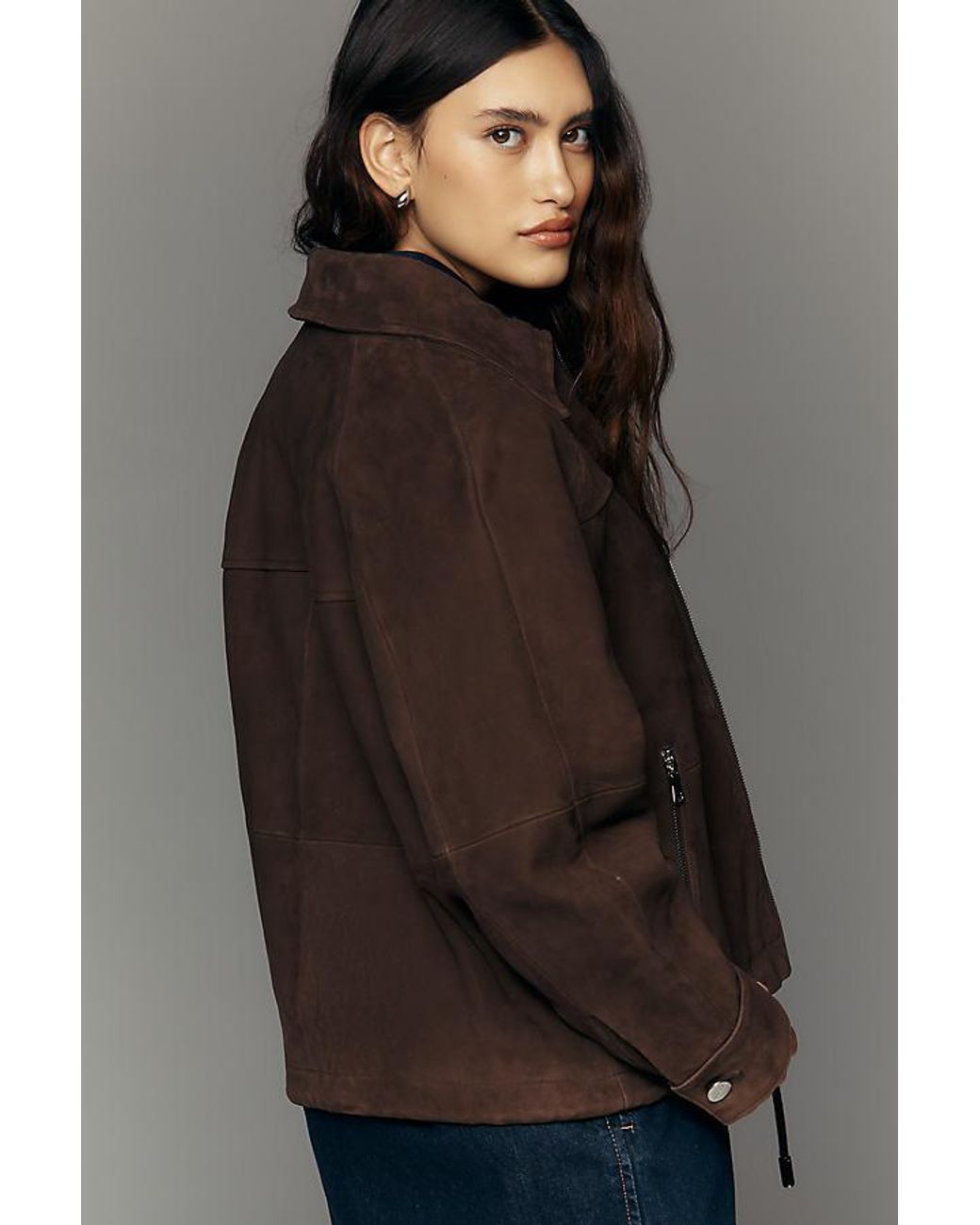 ALIGNE Brown Alex Suede Jacket