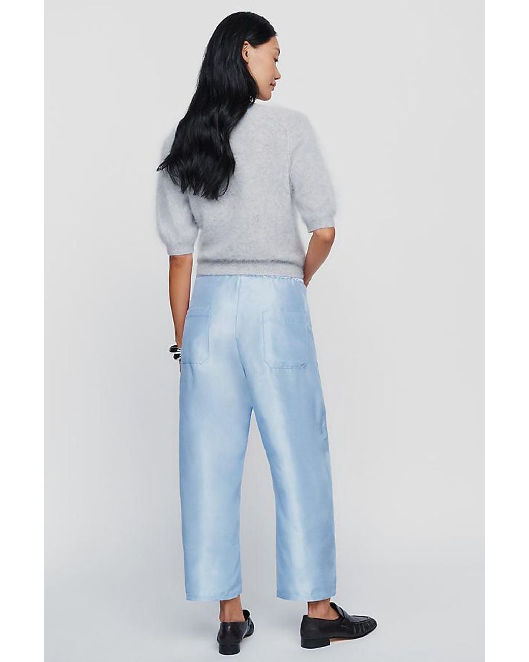 Maeve Blue Marnie Taffeta Tapered Trousers