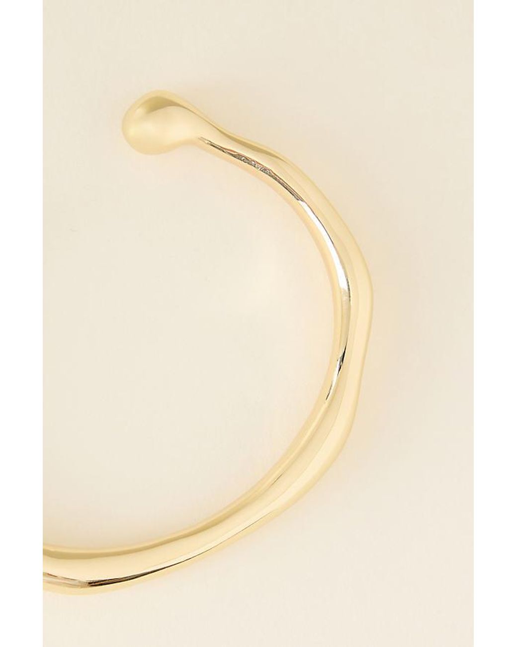 By Anthropologie Natural Hammered Cuff Bracelet