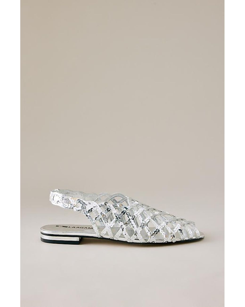 laagam Gray Lani Sequin Sandals