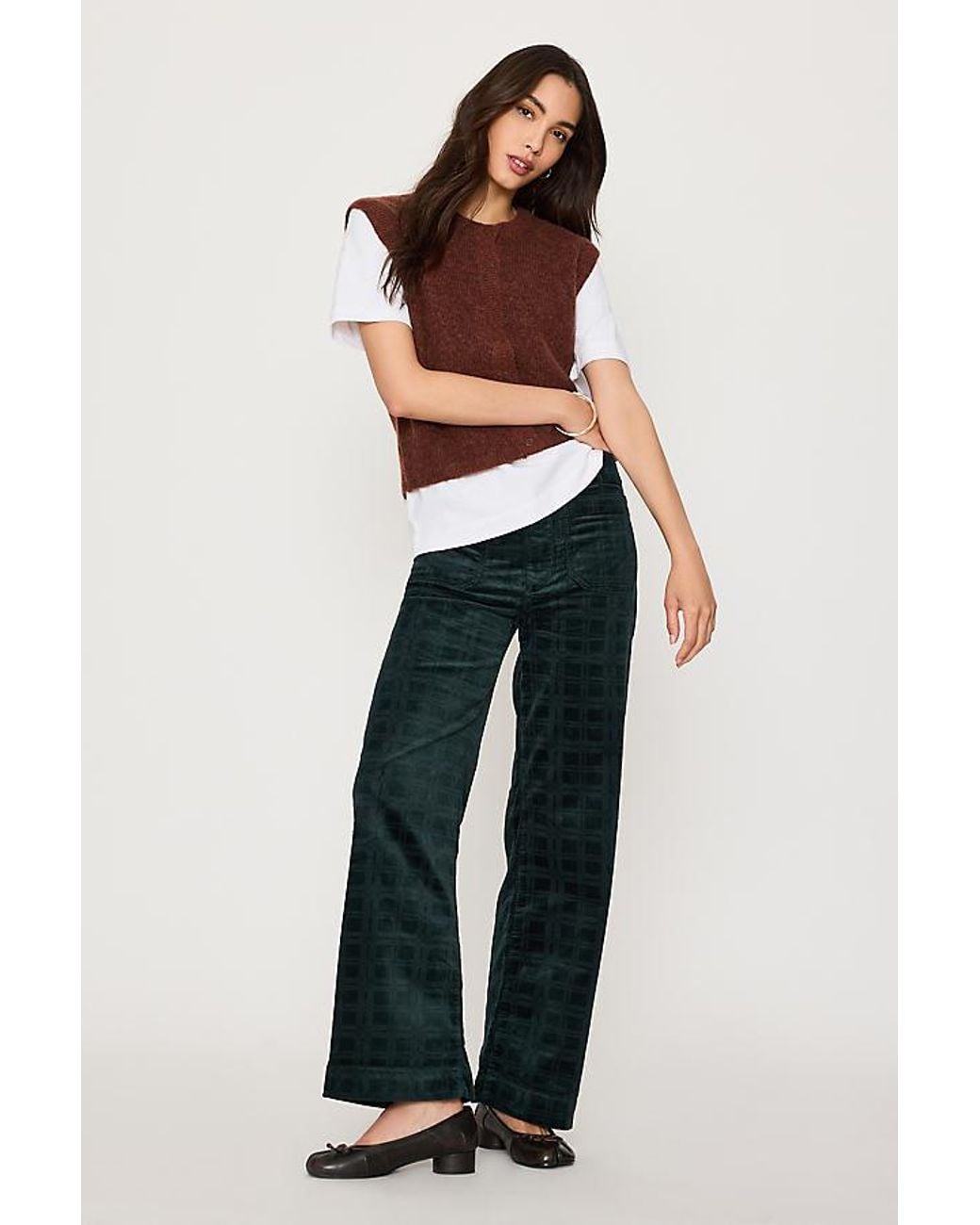 Maeve Blue @Merricksart X Corduroy Lattice Full-Length Colette Trousers