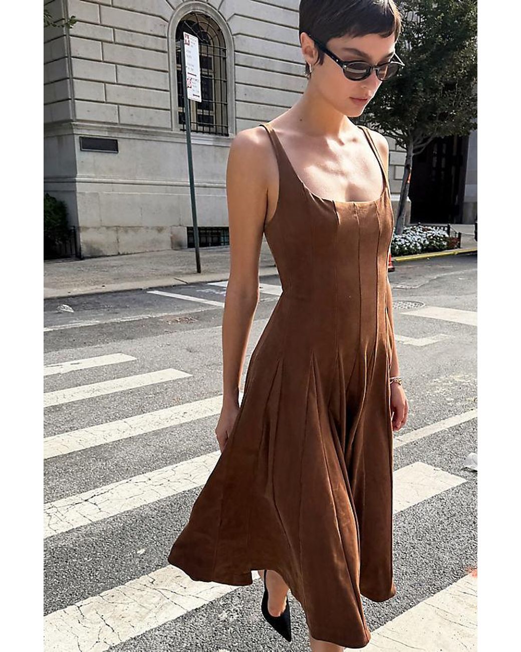 Maeve Brown Tarryn Fit & Flare Midi Dress