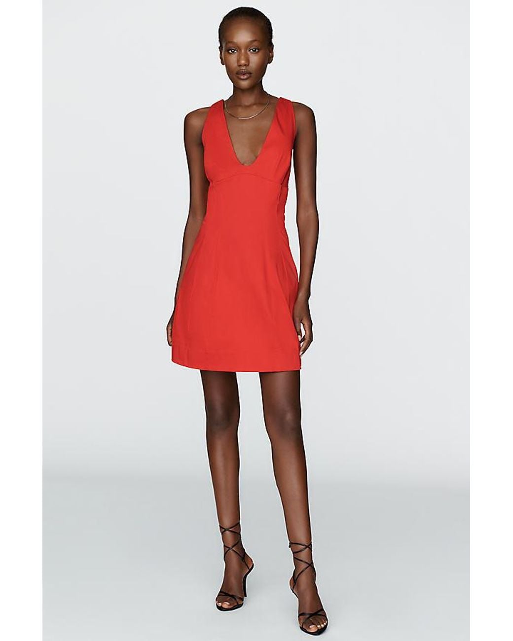 Maeve Red Sleeveless Scoop-Neck Mini Dress