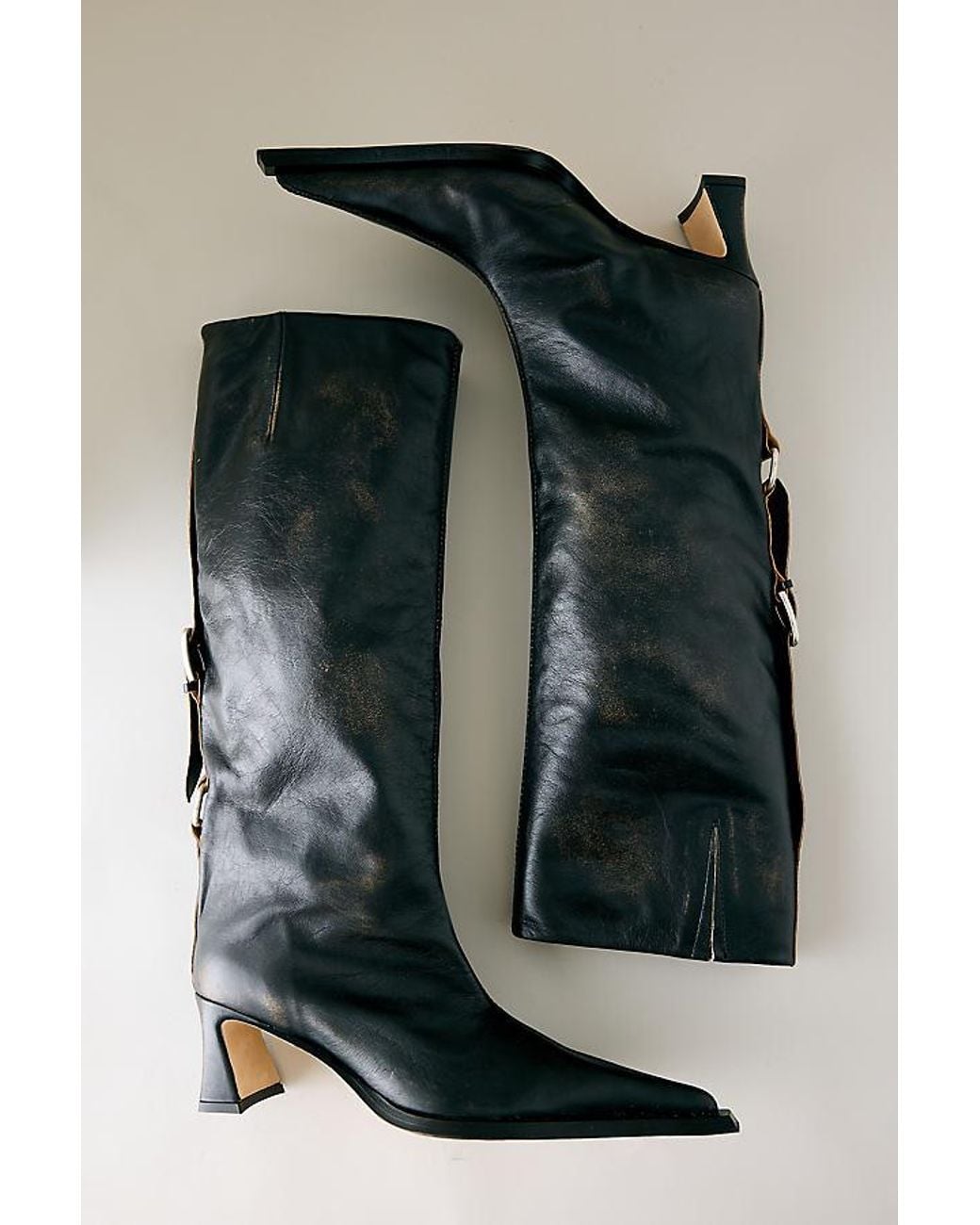 Miista Green Charlene Tall Leather Boots