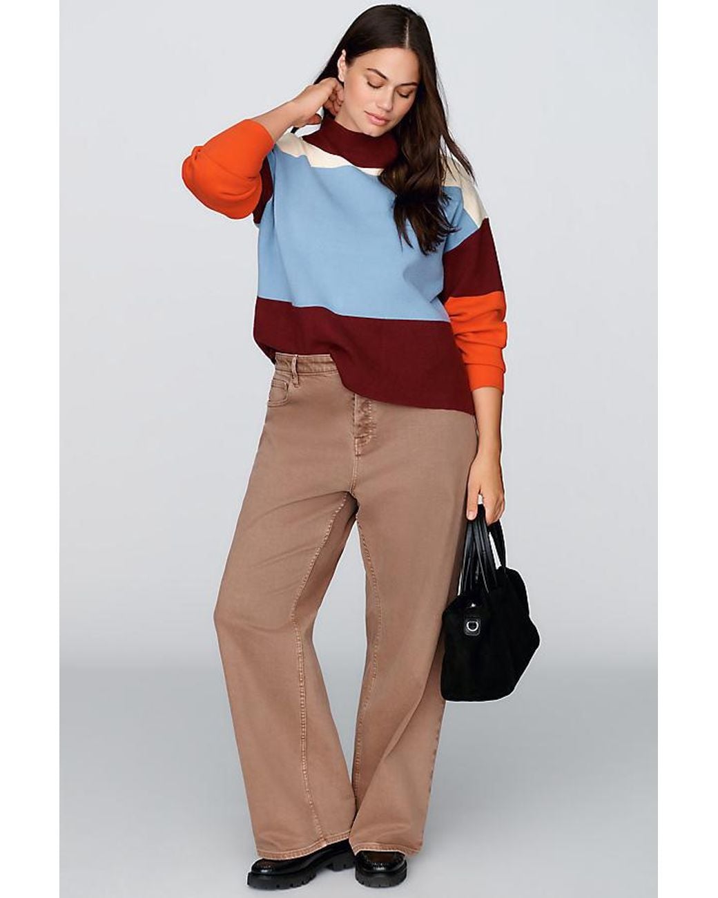 Maeve Red Carys Mock-Neck Jumper