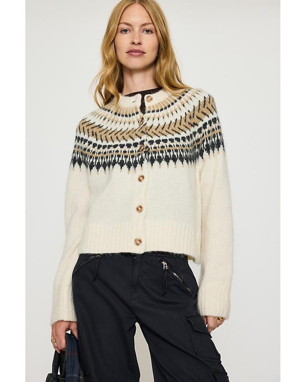 Barbour Natural Pauline Fair Isle Cardigan