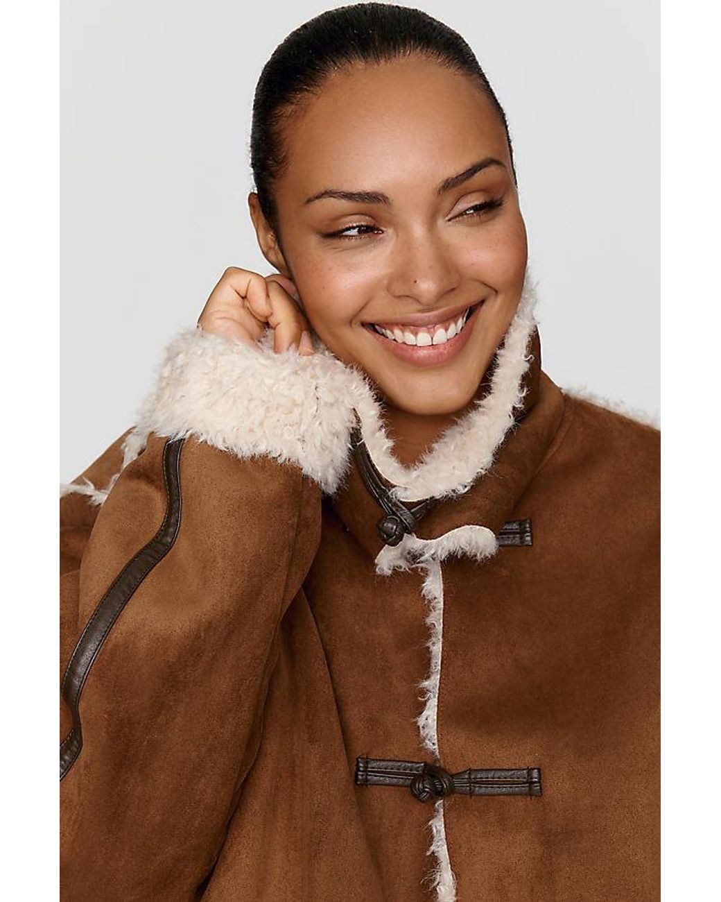By Anthropologie Brown Faux Suede Jacket