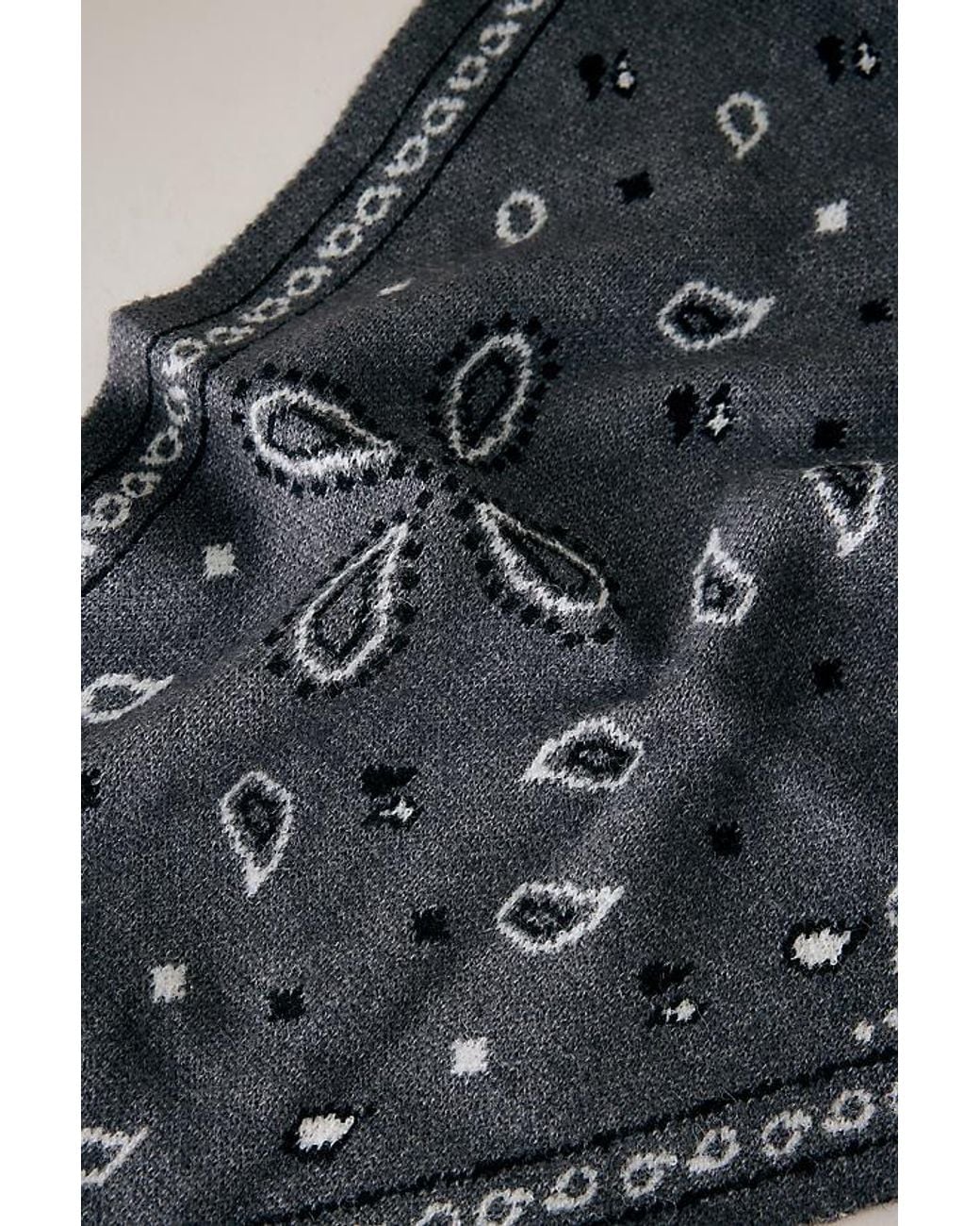 By Anthropologie Multicolor Knitted Triangle Bandana Headscarf