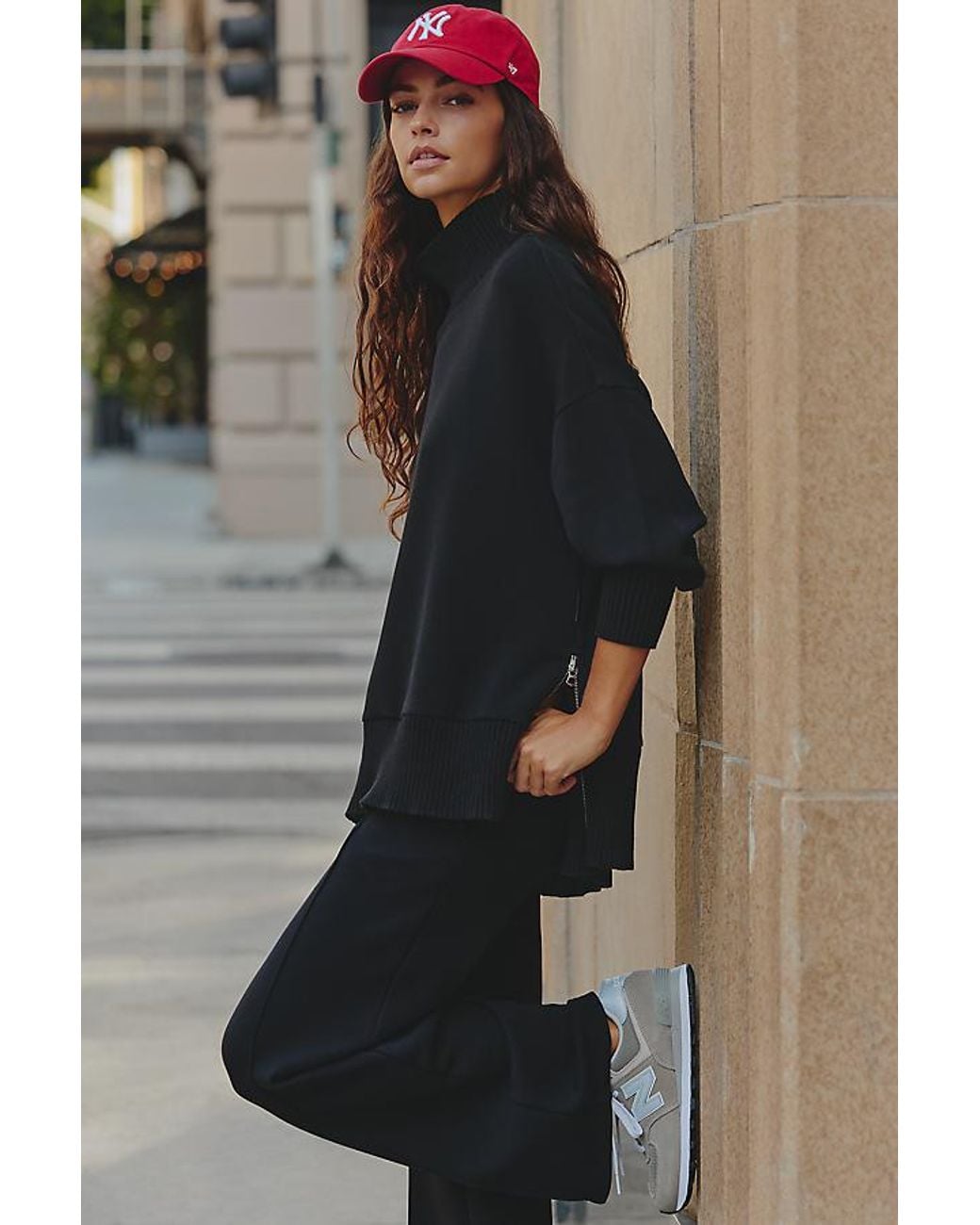Varley Black Barker Turtleneck Sweatshirt
