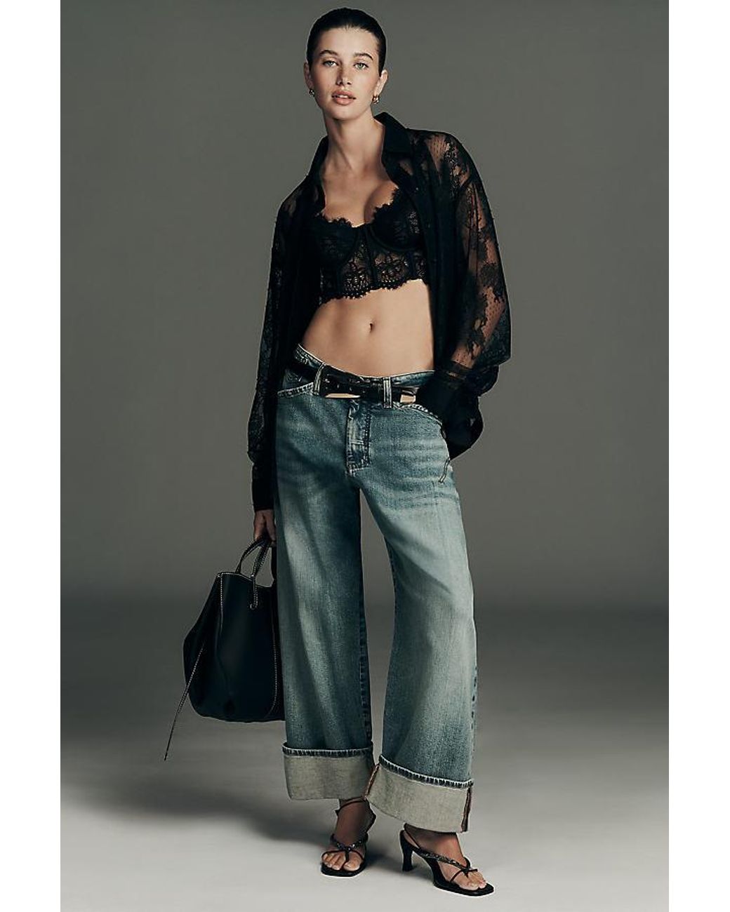 Pilcro Blue The Kayden High-Rise Barrel Jeans By