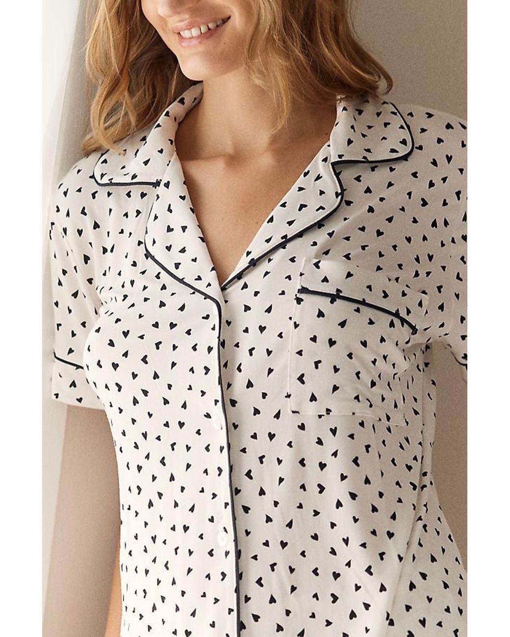 Eberjey Brown Short-Sleeve Shorts Pyjama Set