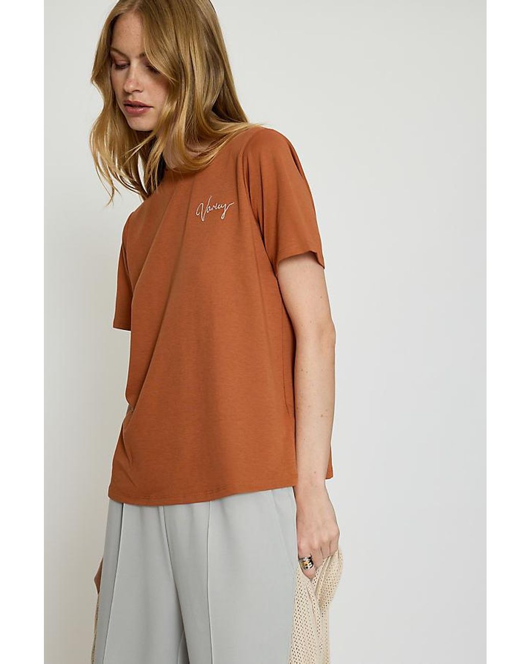 Varley Brown Regan Logo T-Shirt