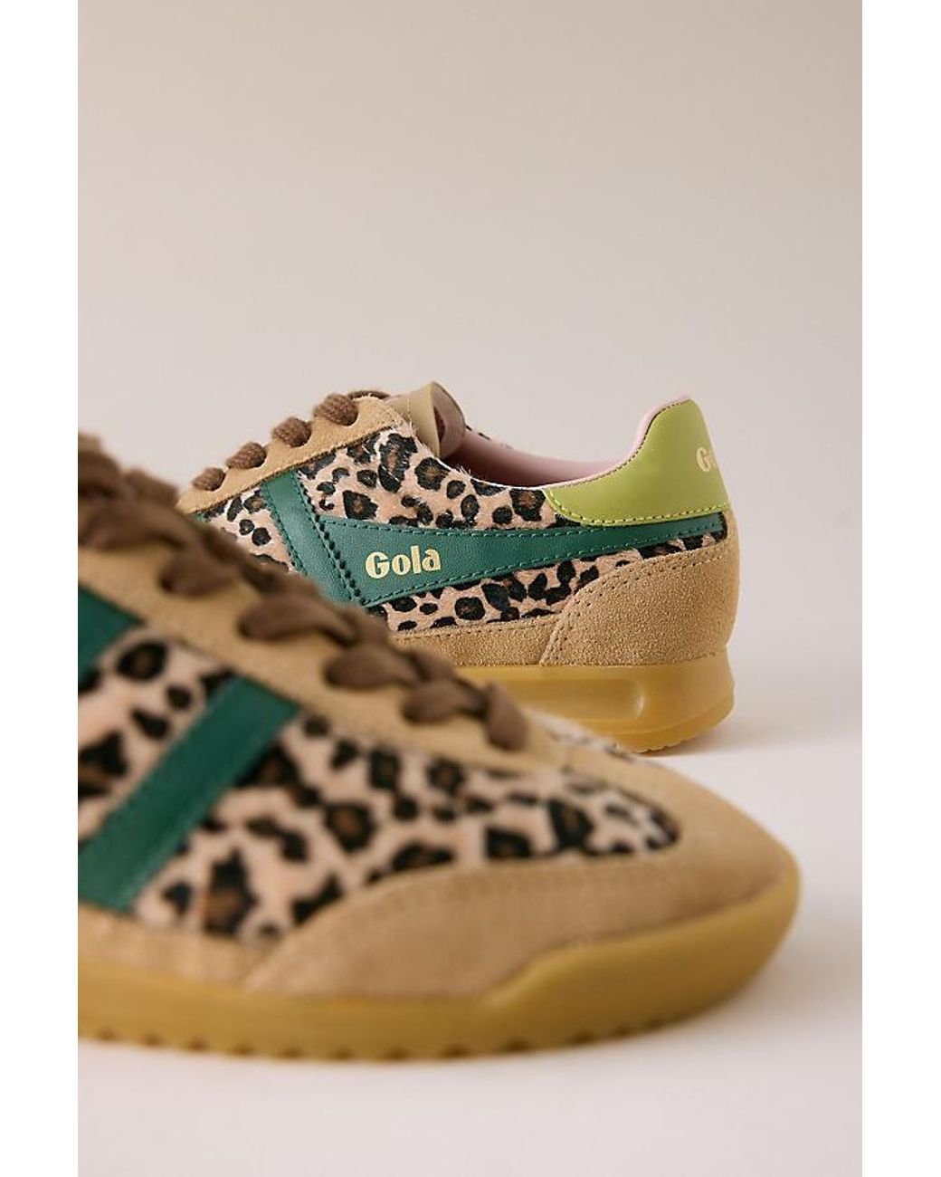 Gola Green X Anthropologie Leopard Tornado Trainers