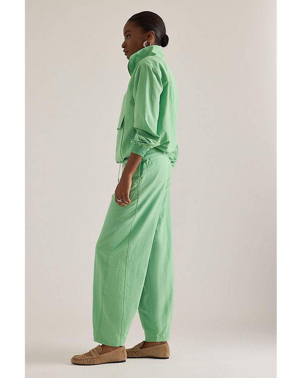 ALIGNE Green Gale Tracksuit Barrel Trousers
