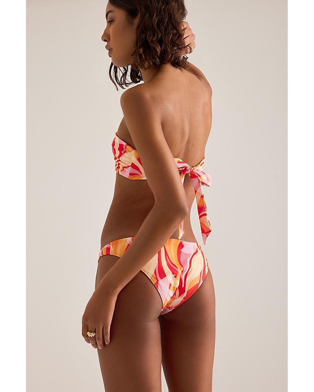 Away That Day Red Amalfi Bikini Bottoms
