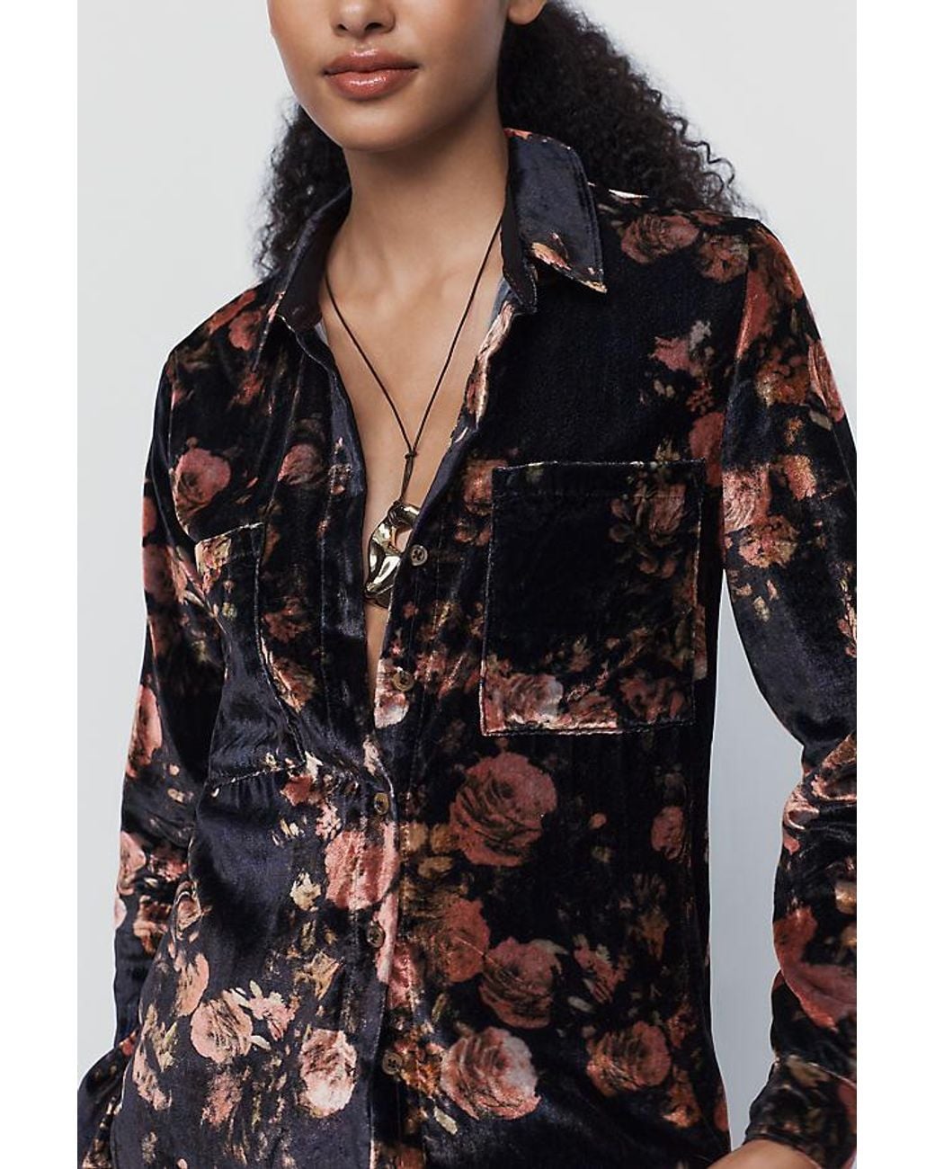 Pilcro Black The Hadley Relaxed Buttondown Shirt By Velvet Edition